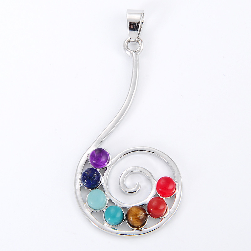7 Chakra Stone Necklace Pendan - Yoga Health & Fitness Center ulasan dan harga