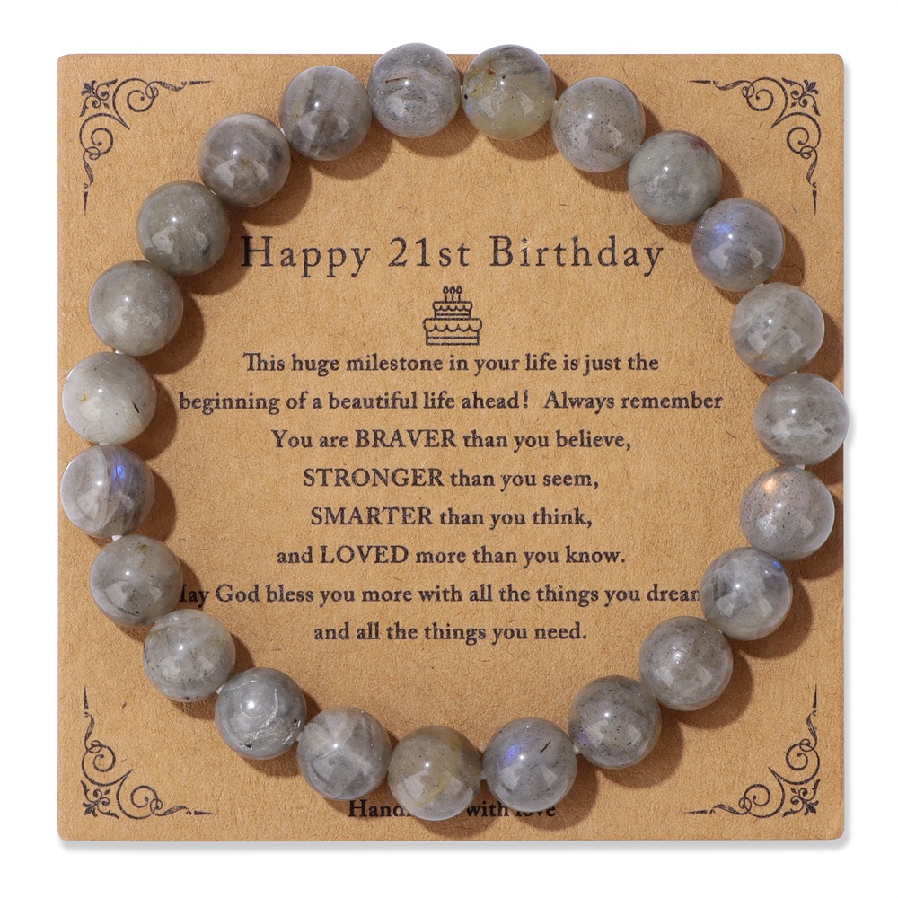 Natural Labradorite Bracelet 8 - Yoga Health & Fitness Center ulasan dan harga
