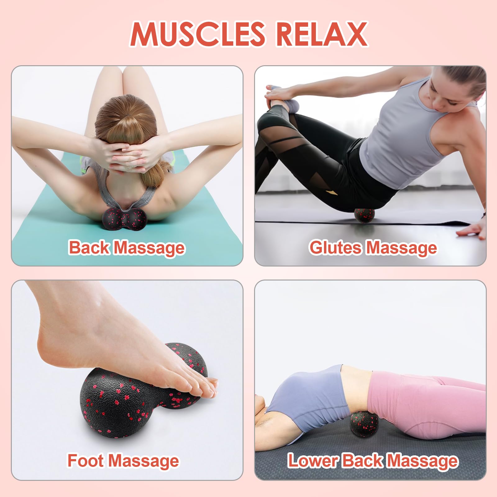 Hollow Yoga Roller Massage Pea - Yoga Fitness Kit ulasan dan harga