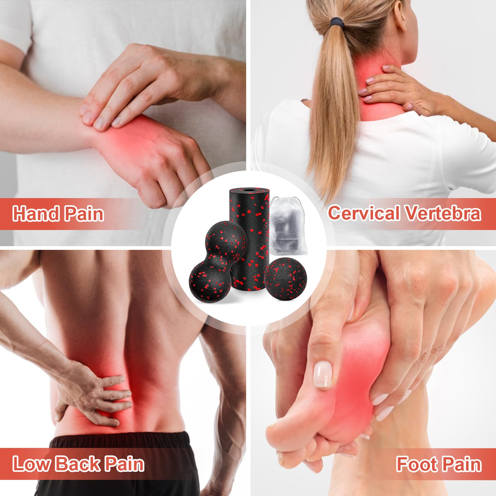Hollow Yoga Roller Massage Pea - Yoga Fitness Kit ulasan dan harga