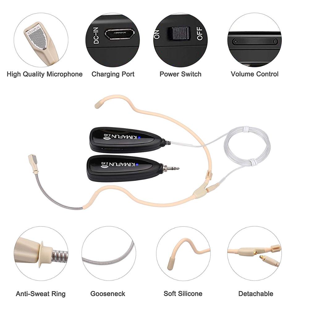 KIMAFUN 2.4G Wireless Headset  - Yoga Fitness Class ulasan dan harga