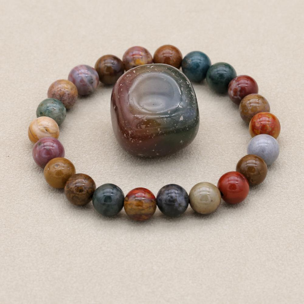 8mm Natural Stone Ocean Jasper - Yoga Health & Fitness Center ulasan dan harga