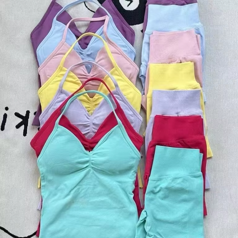 1-2 Pieces Gym Set Women Backl - Yoga Fitness Wear ulasan dan harga
